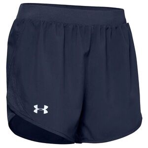 Under Armour Heat Gear loose fit UA Fly By 2.0 navy  lined short NWT Sz-XS. O16
